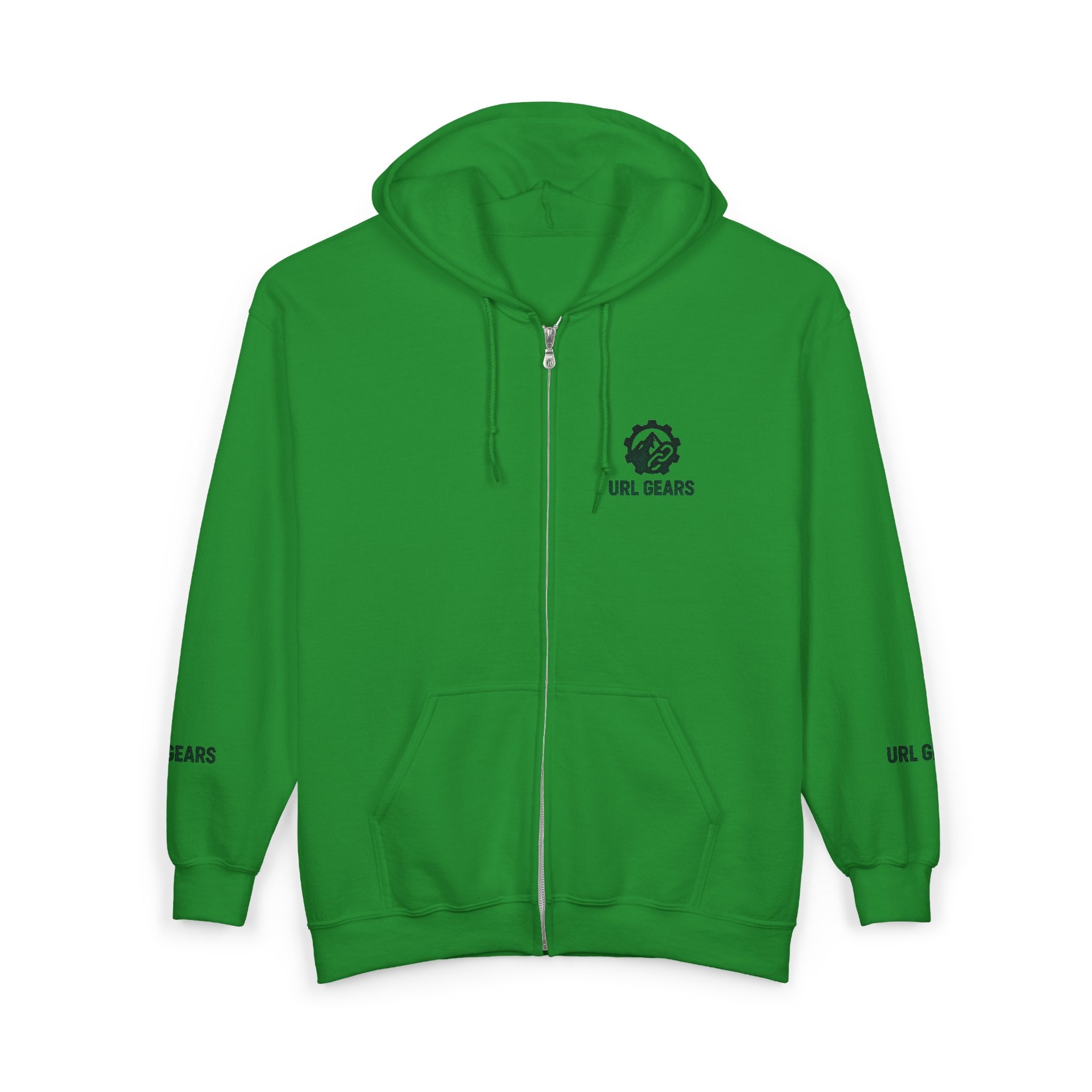 Zip Hoodie with Small 'URL GEARS' Logo — Minimal Tech Gear Zip-Up