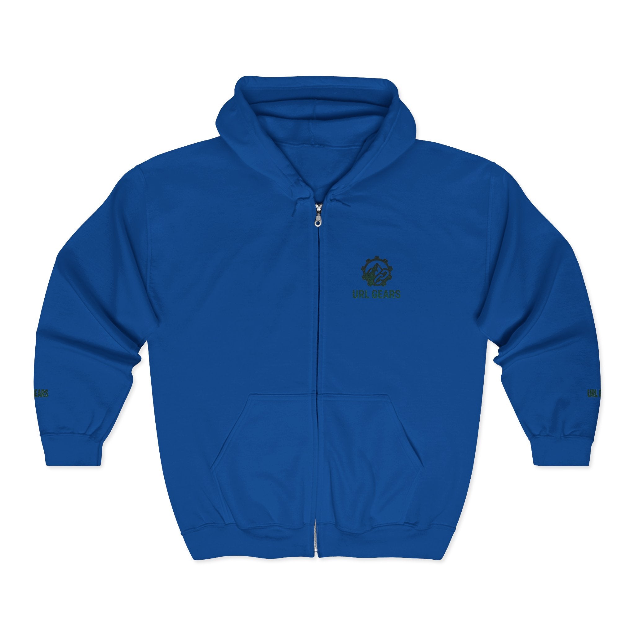 Zip Hoodie with Small 'URL GEARS' Logo — Minimal Tech Gear Zip-Up
