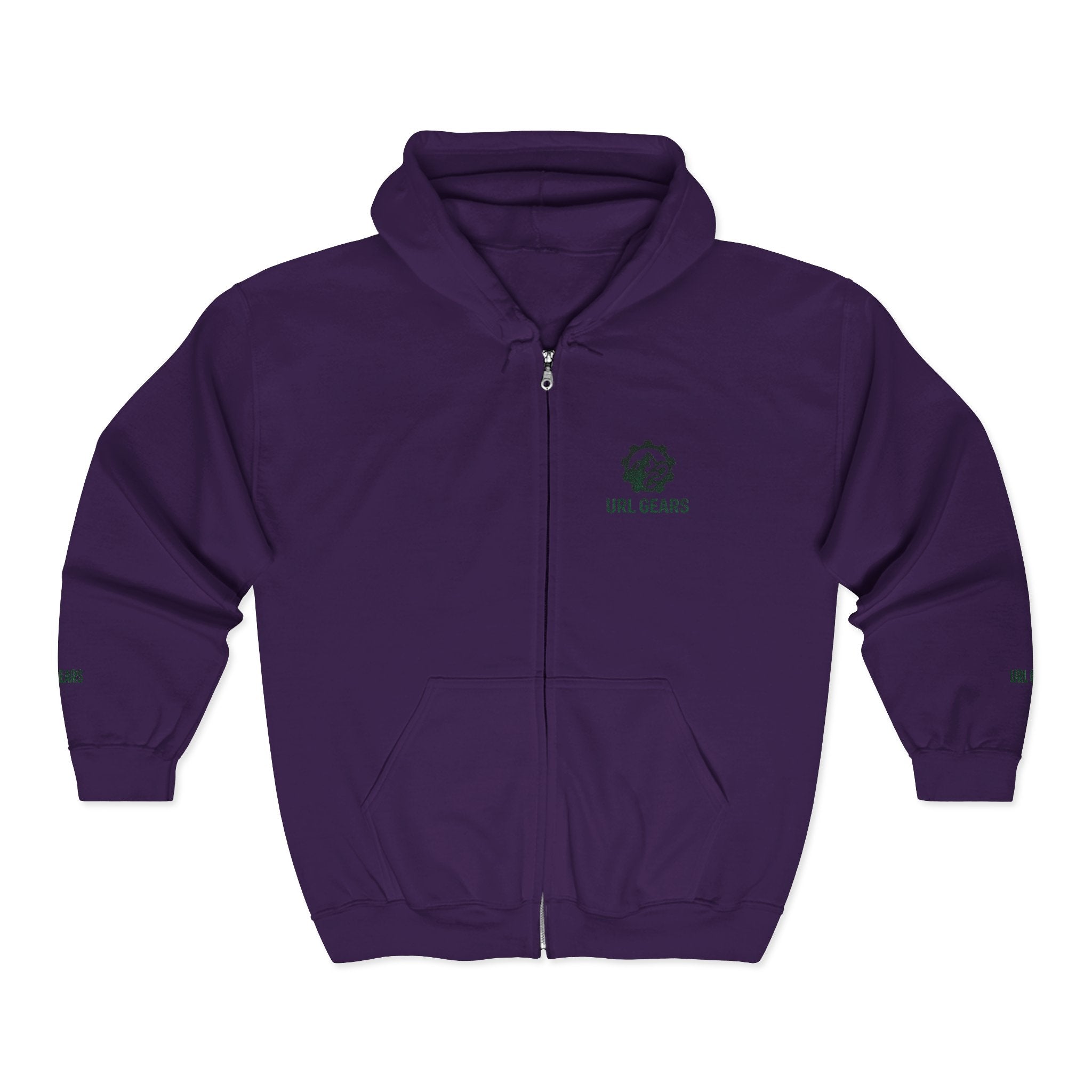 Zip Hoodie with Small 'URL GEARS' Logo — Minimal Tech Gear Zip-Up