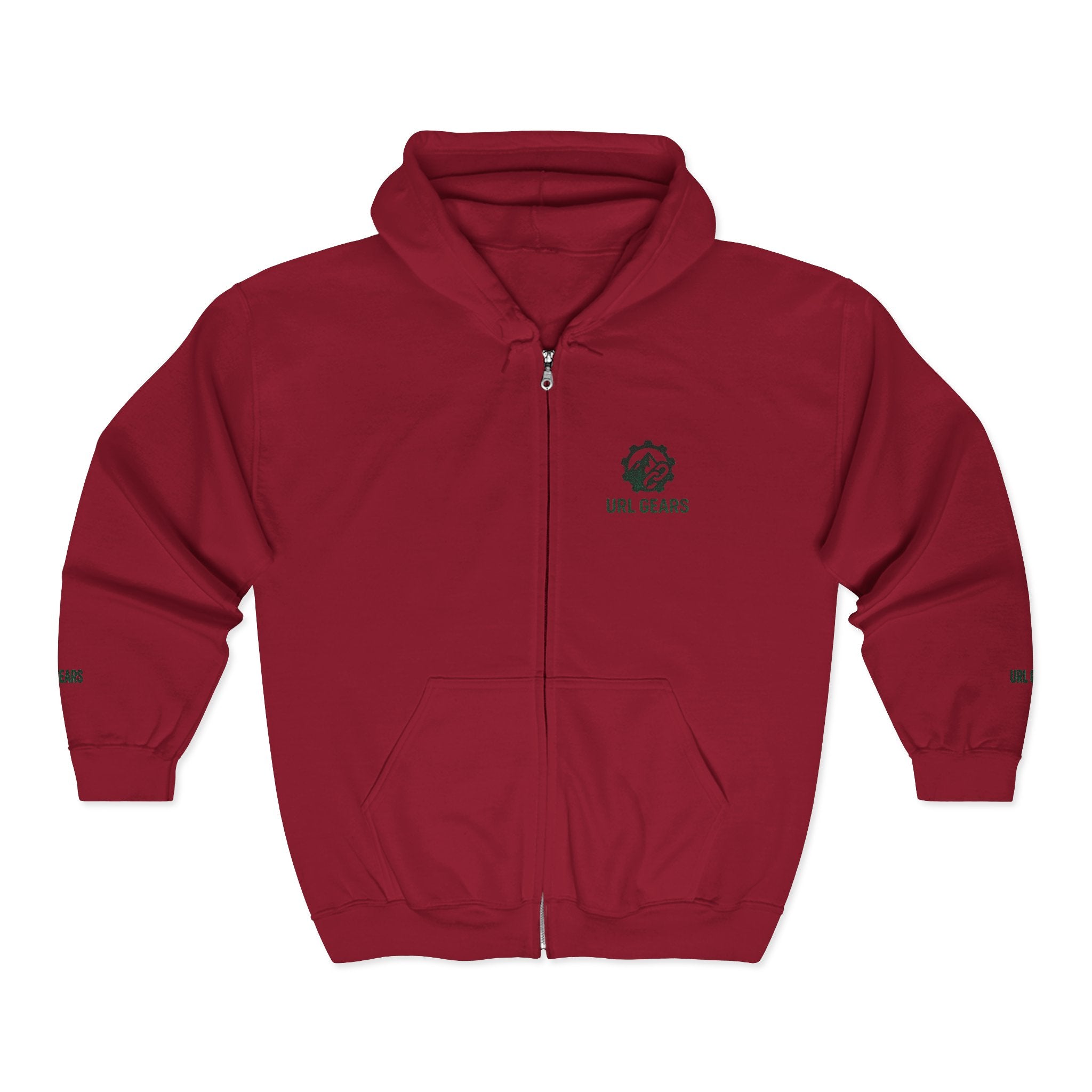 Zip Hoodie with Small 'URL GEARS' Logo — Minimal Tech Gear Zip-Up
