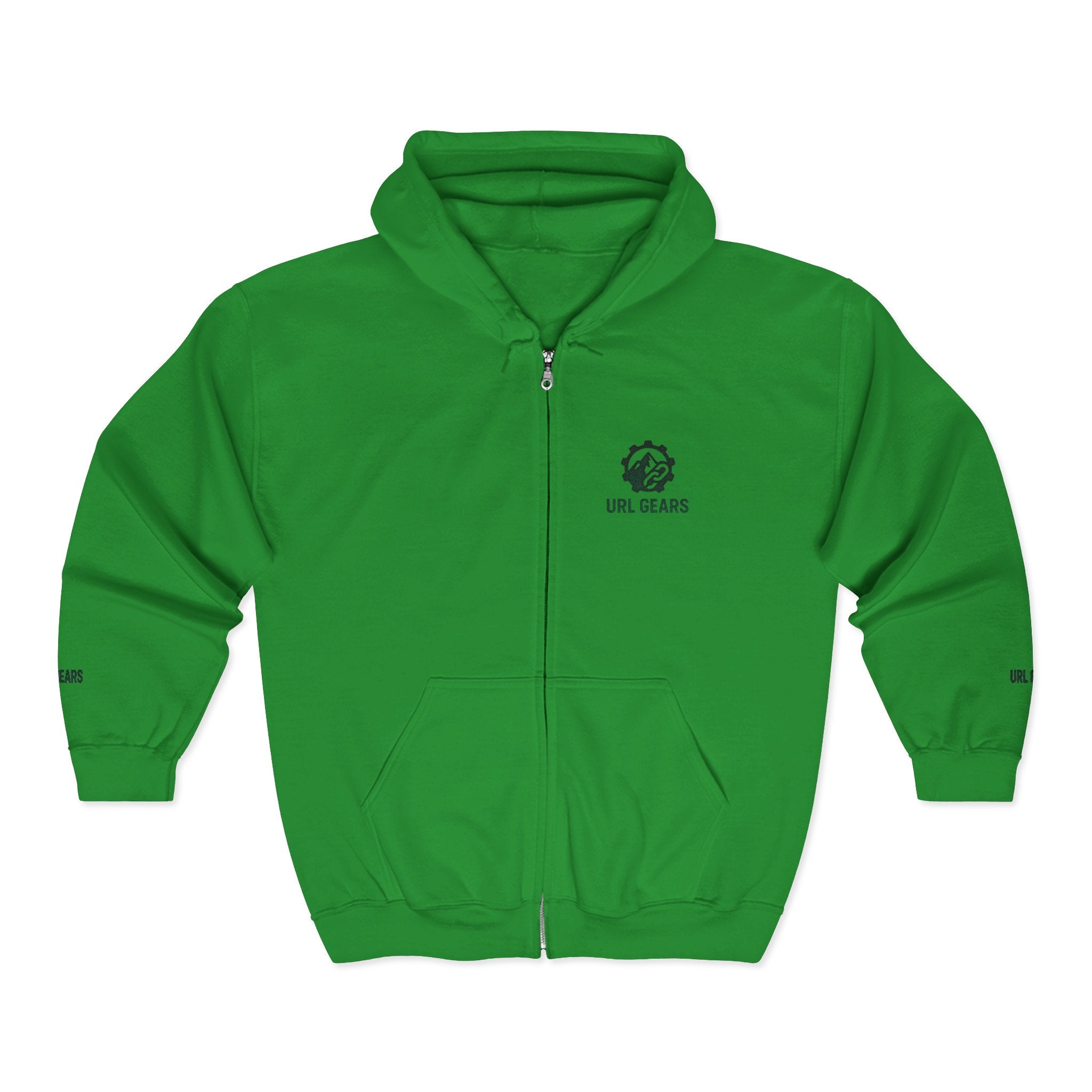 Zip Hoodie with Small 'URL GEARS' Logo — Minimal Tech Gear Zip-Up