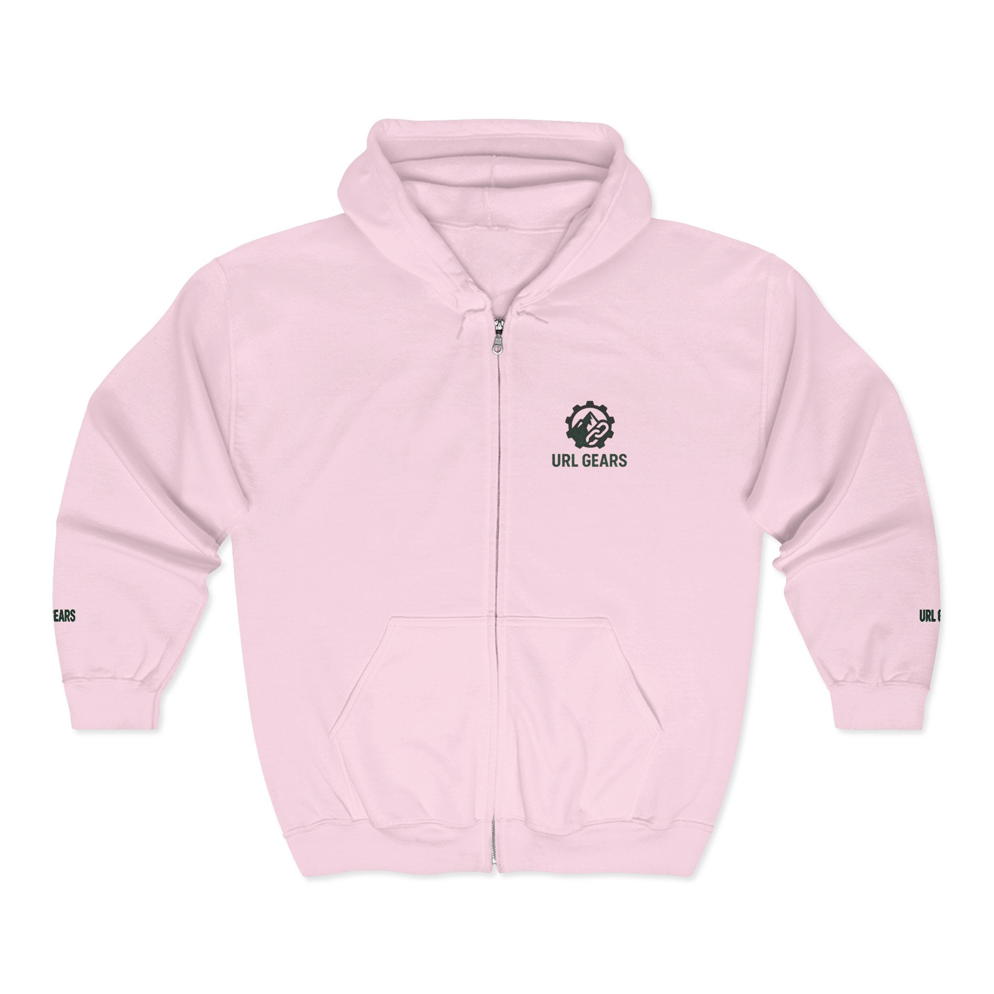 Zip Hoodie with Small 'URL GEARS' Logo — Minimal Tech Gear Zip-Up