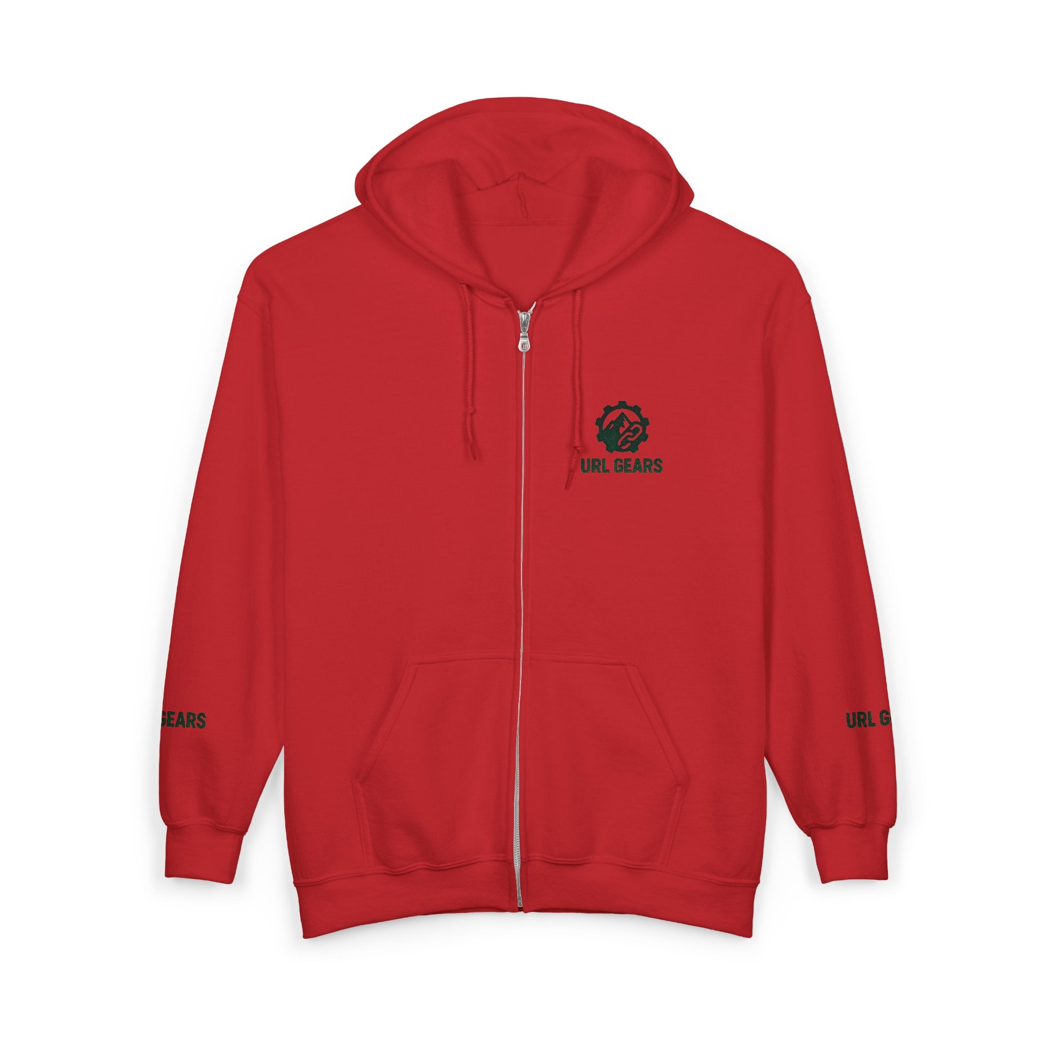 Zip Hoodie with Small 'URL GEARS' Logo — Minimal Tech Gear Zip-Up