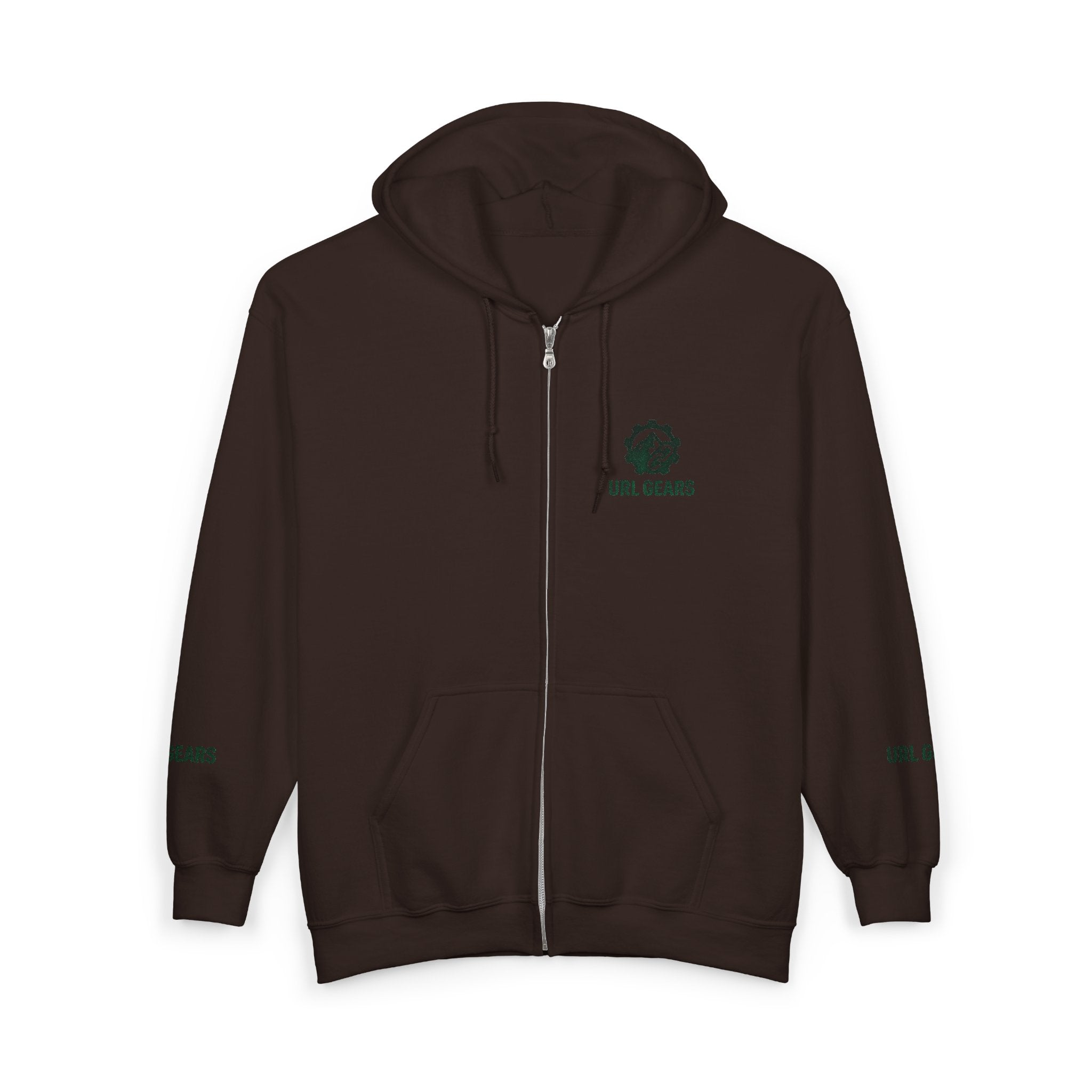 Zip Hoodie with Small 'URL GEARS' Logo — Minimal Tech Gear Zip-Up