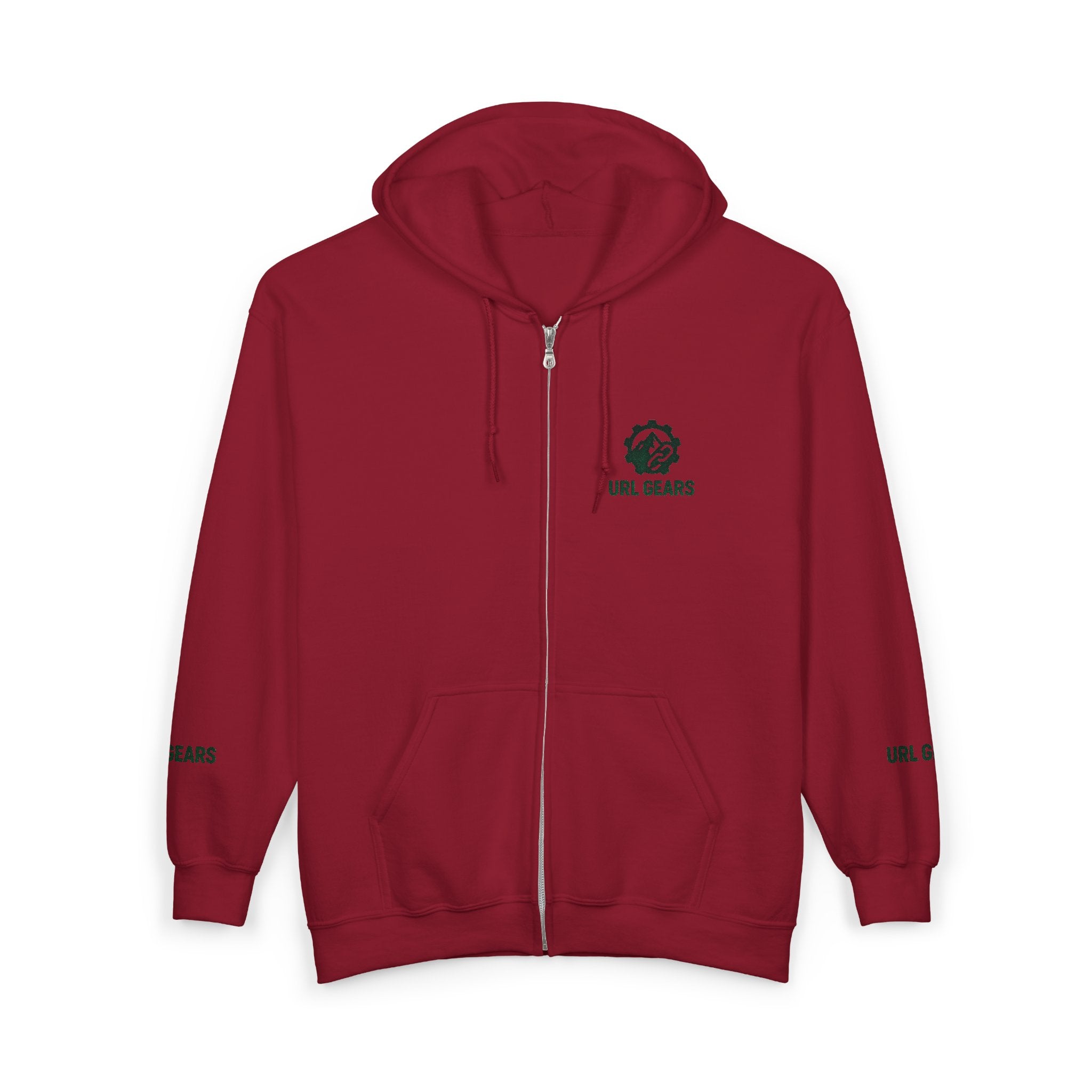Zip Hoodie with Small 'URL GEARS' Logo — Minimal Tech Gear Zip-Up