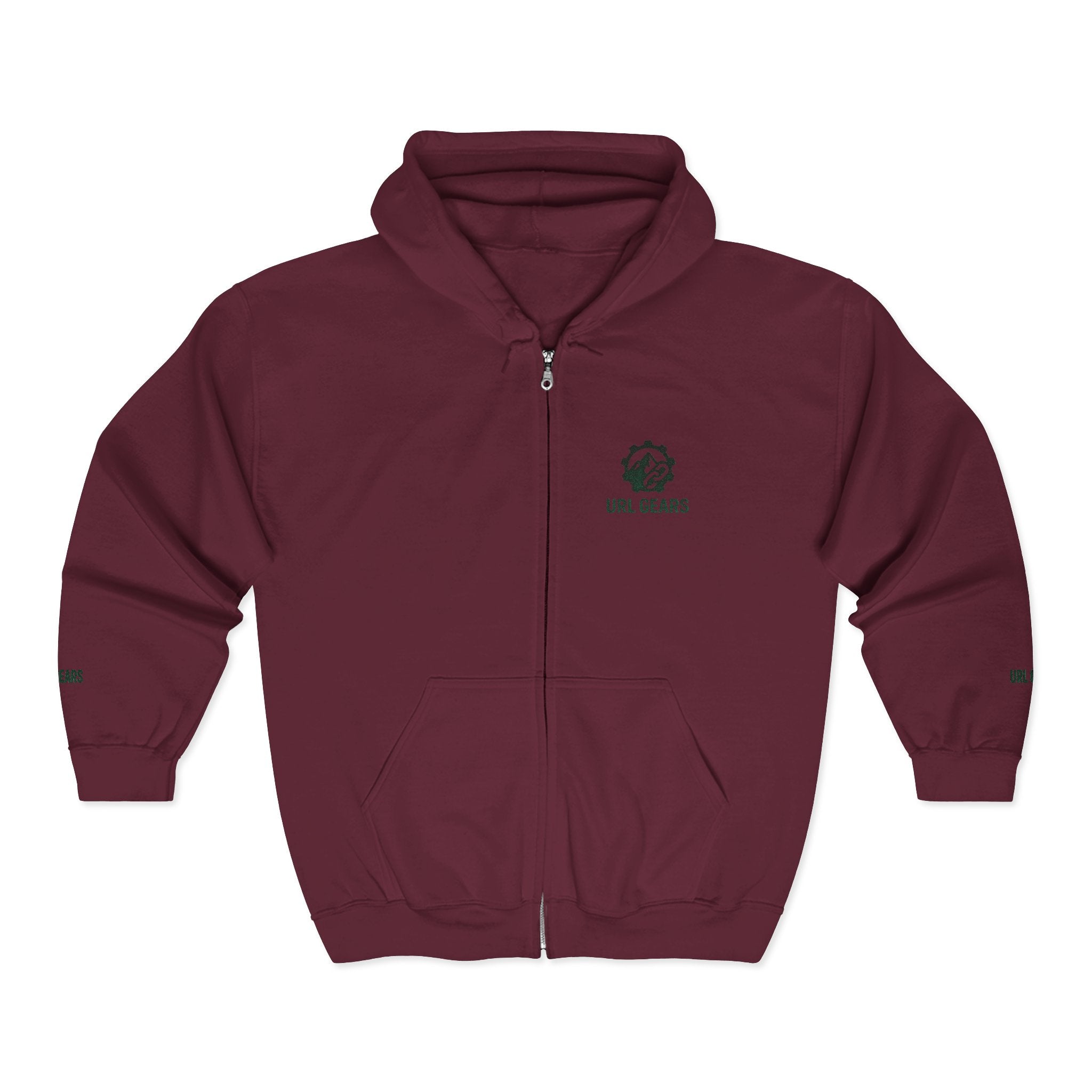 Zip Hoodie with Small 'URL GEARS' Logo — Minimal Tech Gear Zip-Up