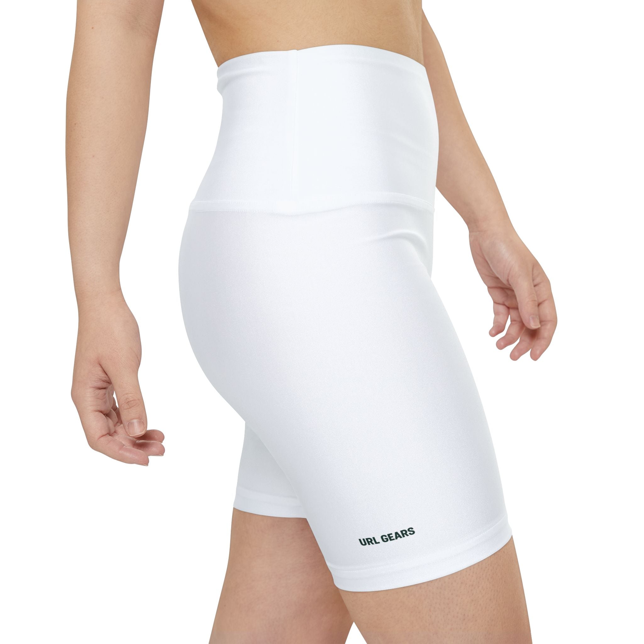 Women’s Workout Shorts — High-Waist Performance Biker Shorts with Small Back Logo