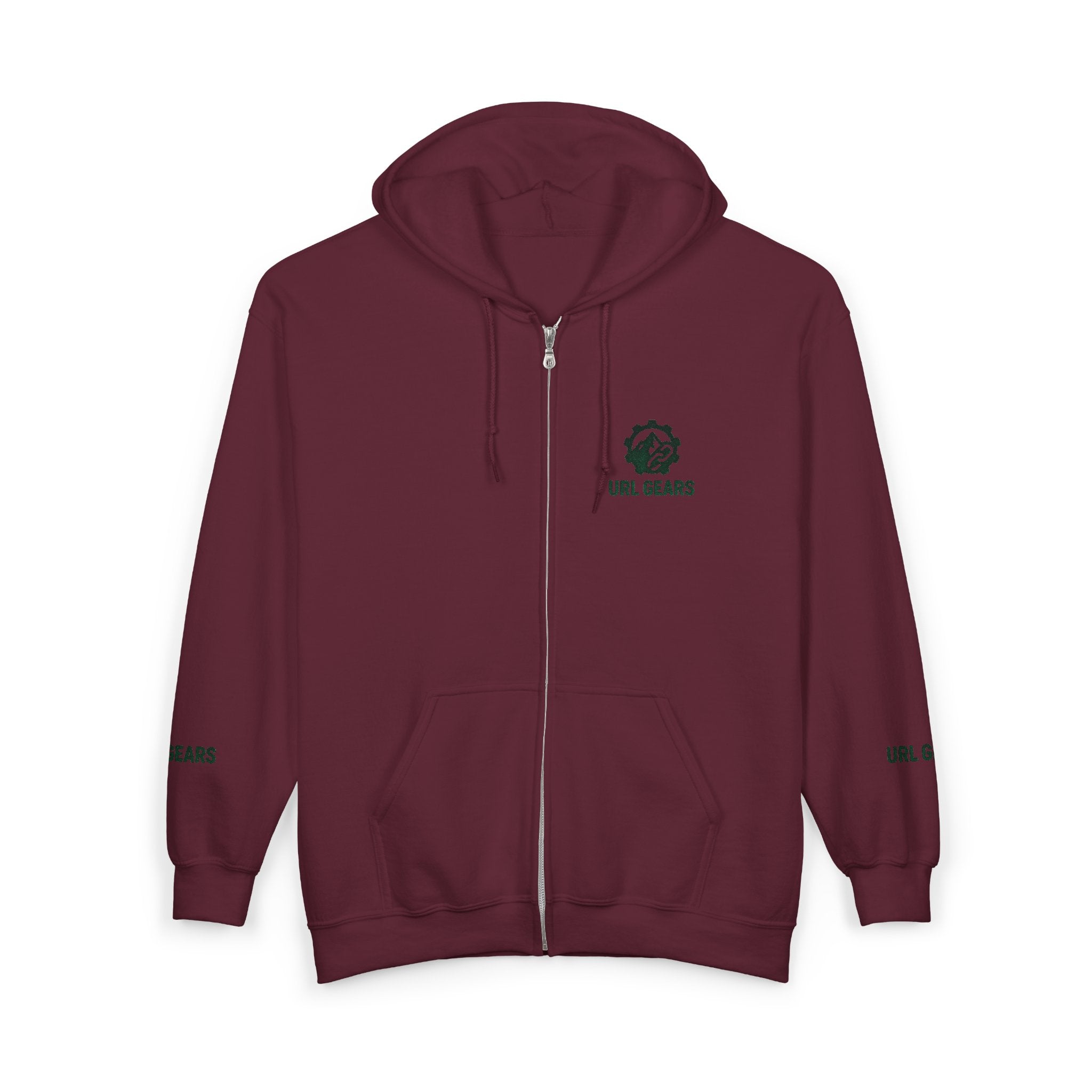Zip Hoodie with Small 'URL GEARS' Logo — Minimal Tech Gear Zip-Up