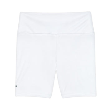 Women’s Workout Shorts — High-Waist Performance Biker Shorts with Small Back Logo