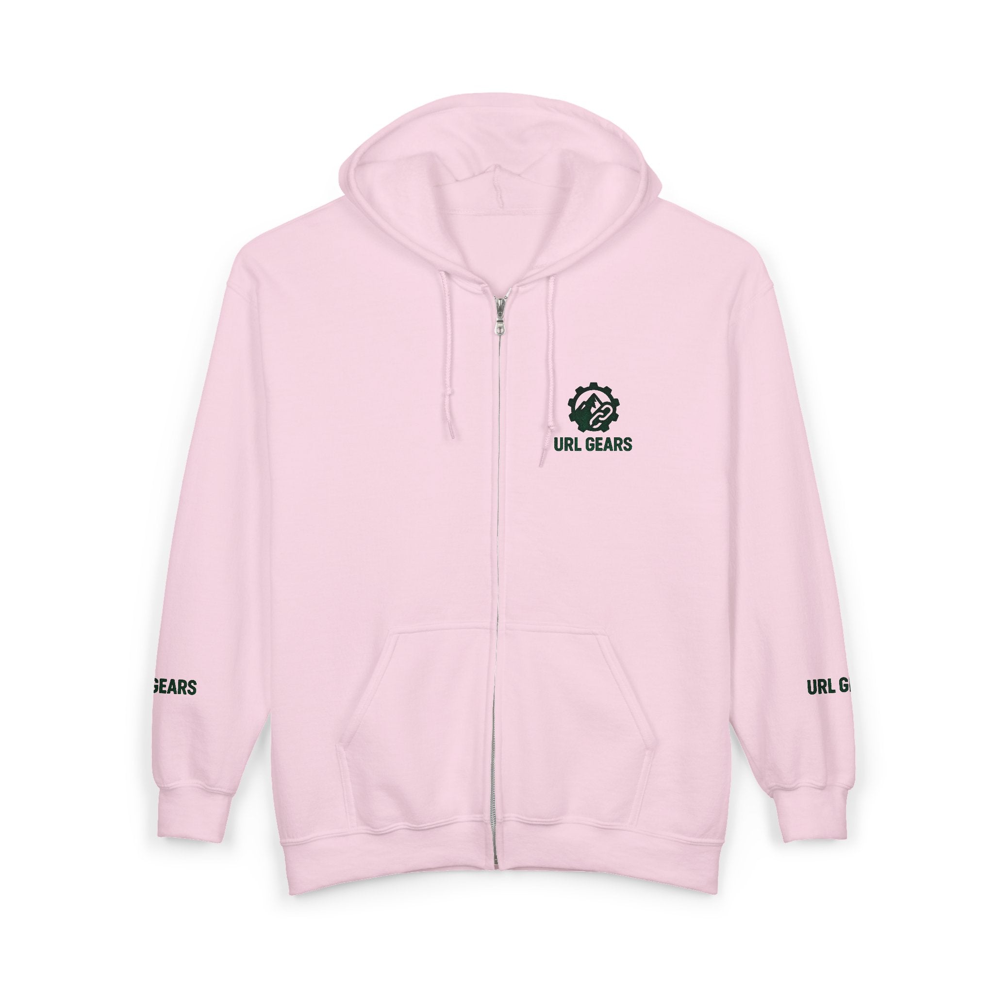 Zip Hoodie with Small 'URL GEARS' Logo — Minimal Tech Gear Zip-Up