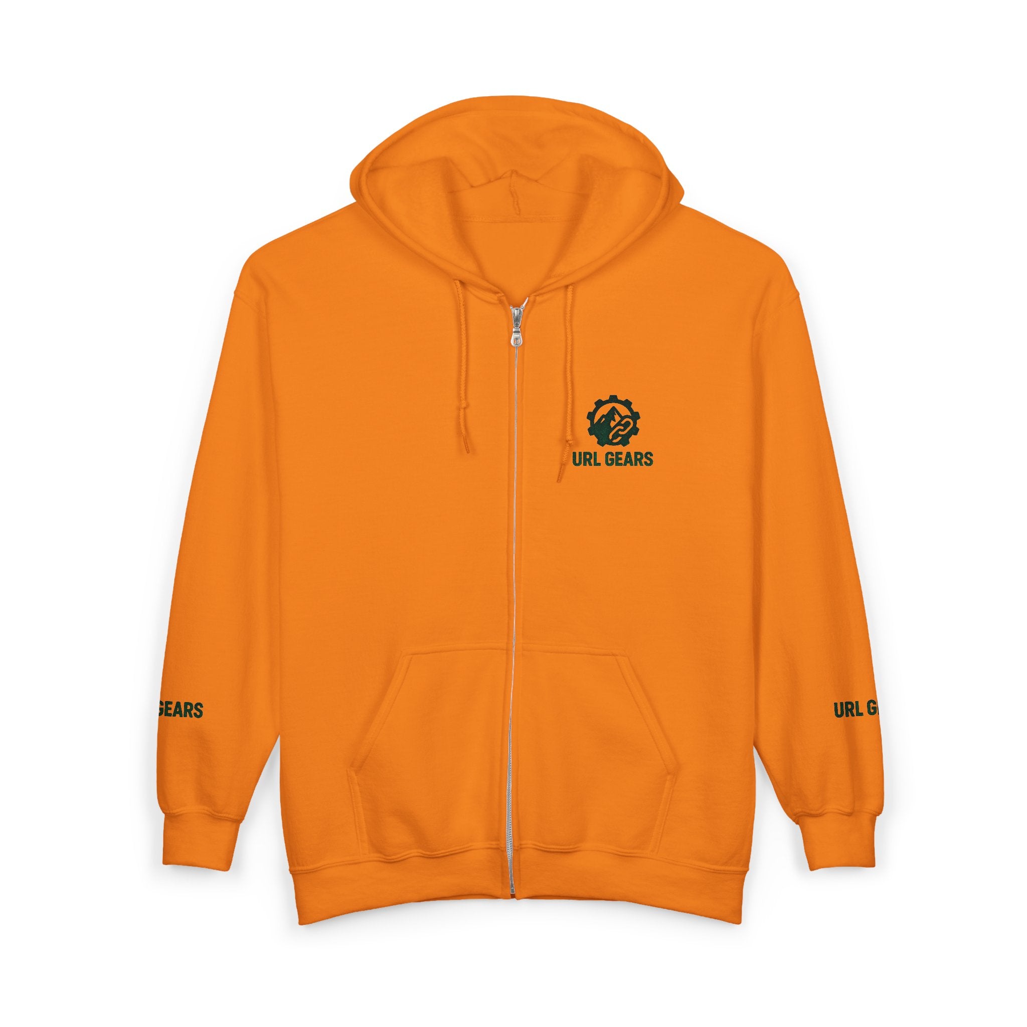 Zip Hoodie with Small 'URL GEARS' Logo — Minimal Tech Gear Zip-Up