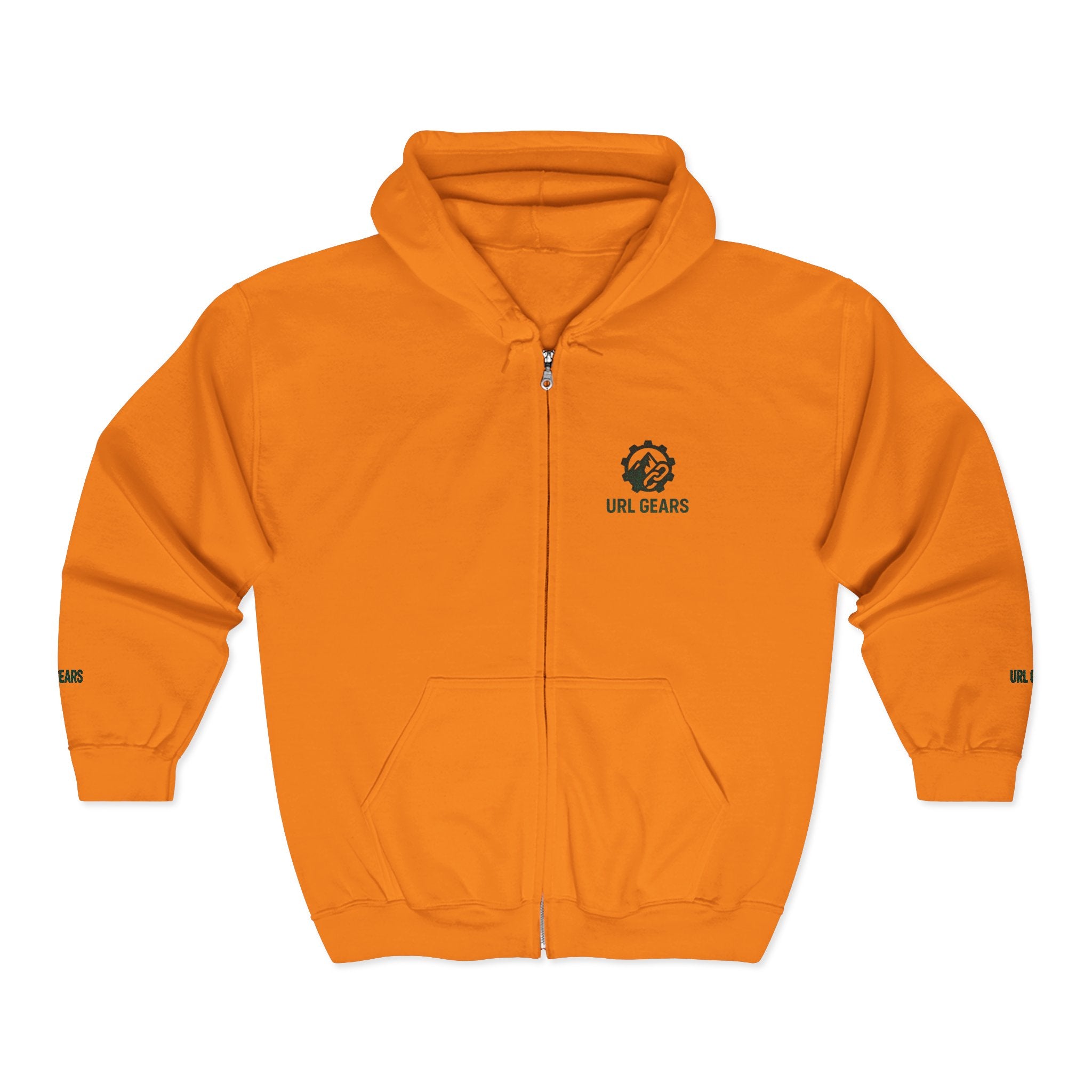 Zip Hoodie with Small 'URL GEARS' Logo — Minimal Tech Gear Zip-Up