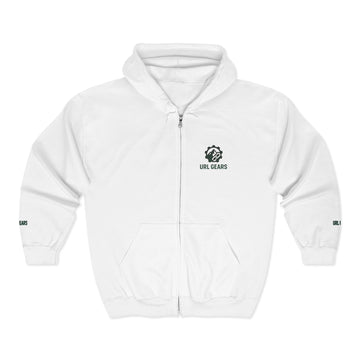 Zip Hoodie with Small 'URL GEARS' Logo — Minimal Tech Gear Zip-Up