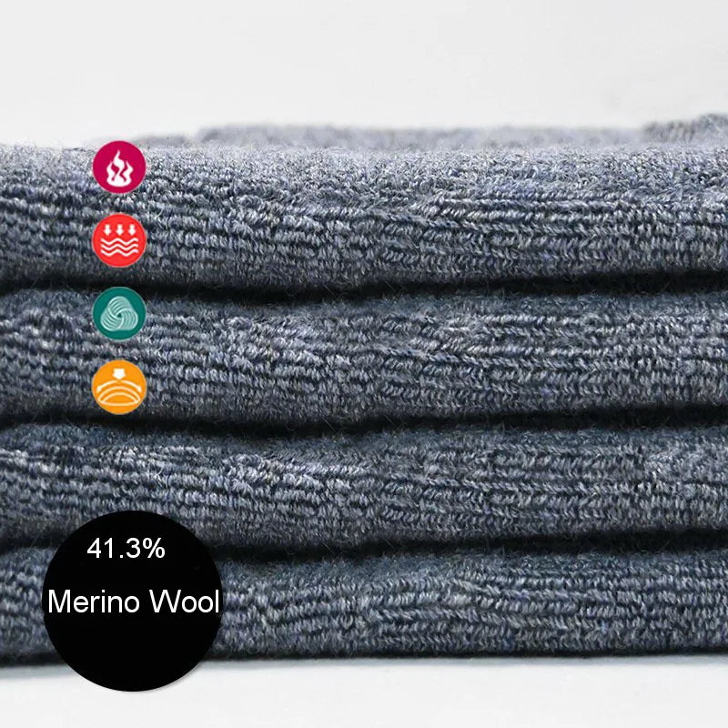 1 Pair Merino Wool Sock Winter Sock For Men Women Thick Mountaineering Hiking Sock Camping Thermal Sock Warm Sports Sock