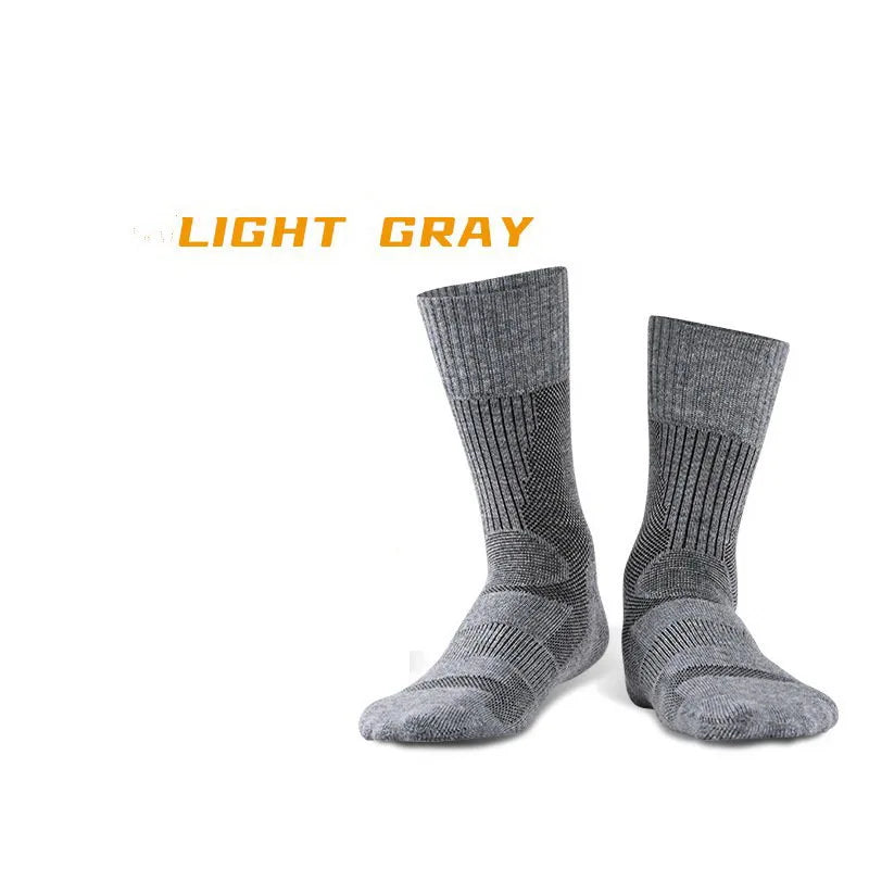 1 Pair Merino Wool Sock Winter Sock For Men Women Thick Mountaineering Hiking Sock Camping Thermal Sock Warm Sports Sock