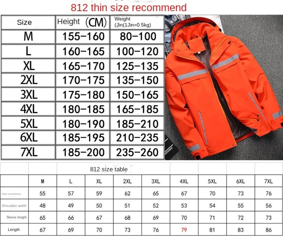 New Men's Jacket Patchwork Fashion Reflective Striped Hooded Coat Outdoor Male Clothing Sports Zipper