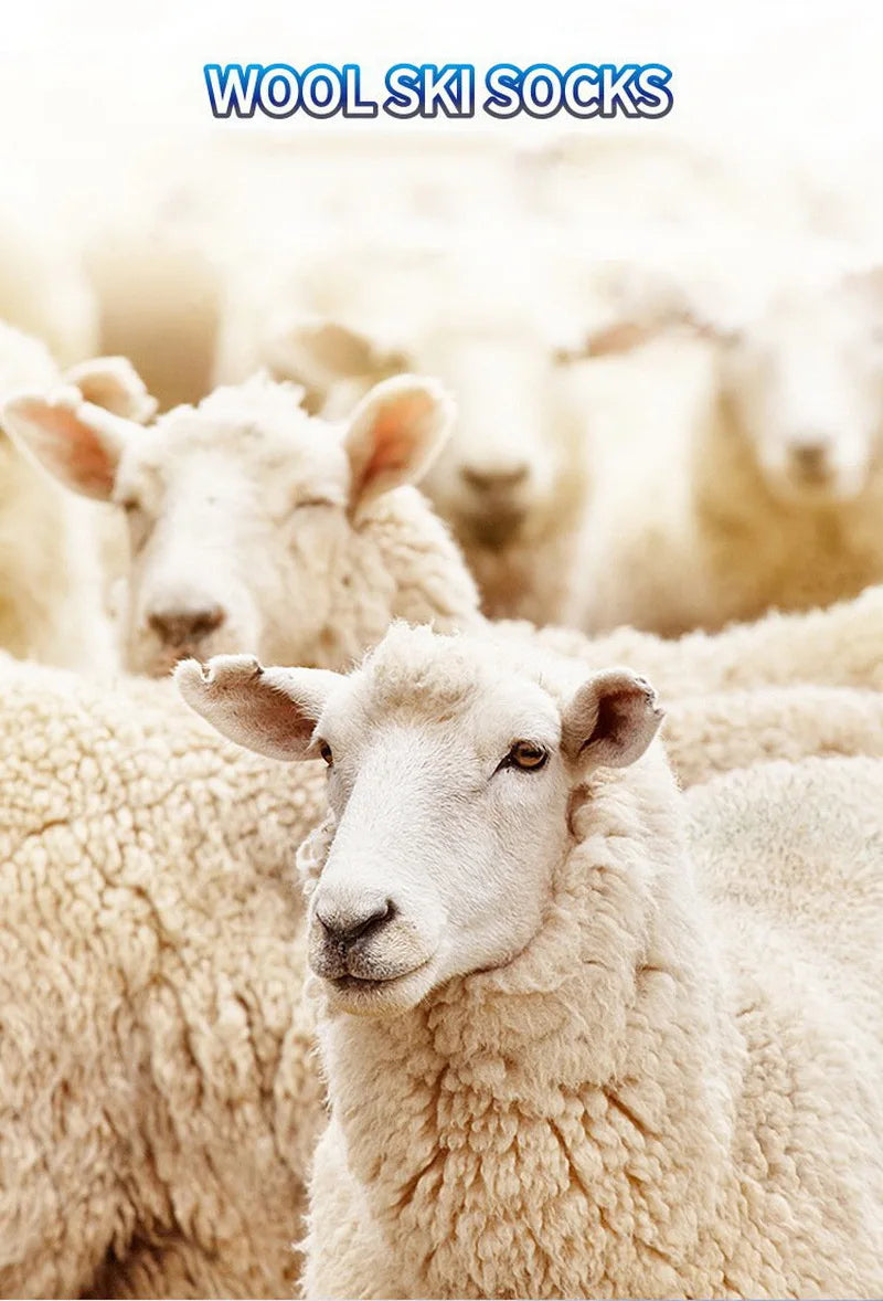 1 Pair Merino Wool Sock Winter Sock For Men Women Thick Mountaineering Hiking Sock Camping Thermal Sock Warm Sports Sock